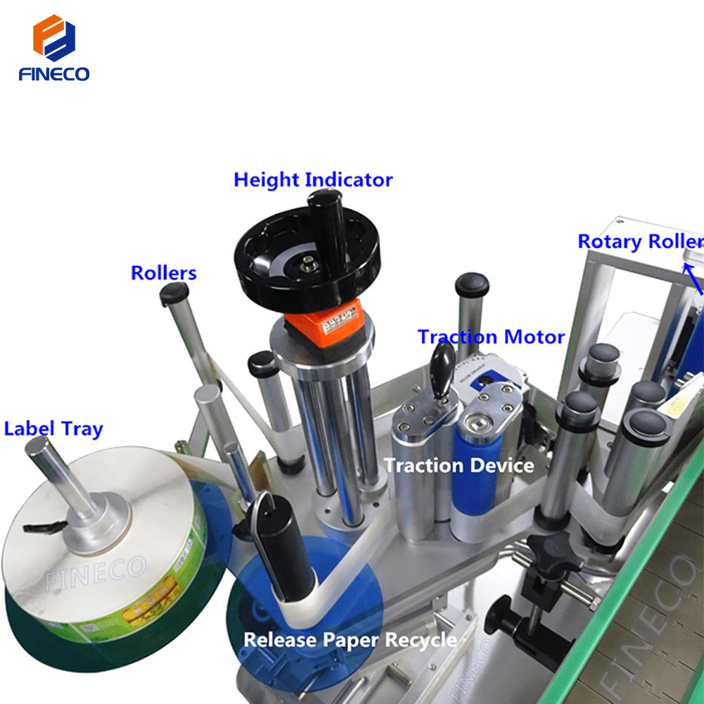 FK606 Desktop High Speed Round/Taper Bottle Labeller - Image 3